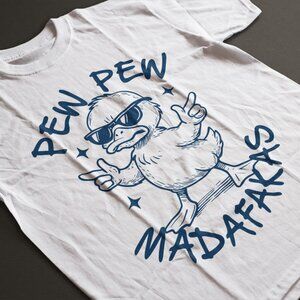 PEW PEW DUCK Funny White Shirt